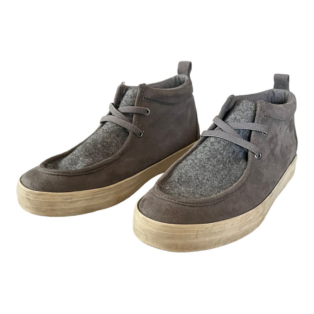 Old Navy Boys High Top Faux Suede Elastic Lace Sneakers Shoes Koalabee Size 6